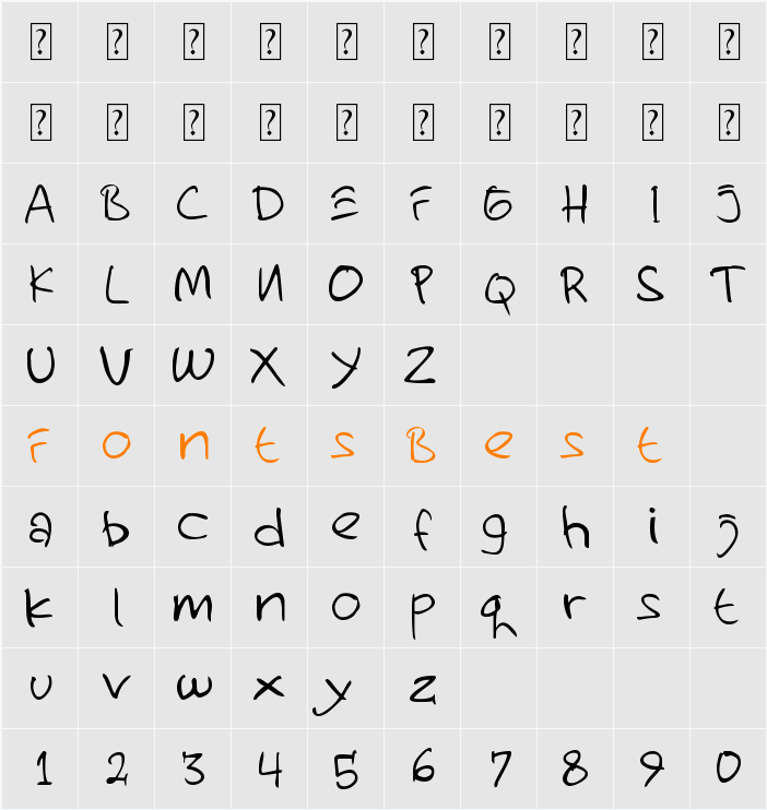 handzpyd-demo Character Map