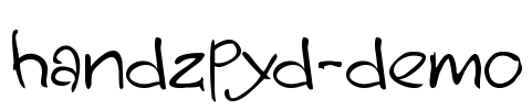 handzpyd-demo Font Image