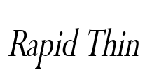 Rapid Thin Font Image