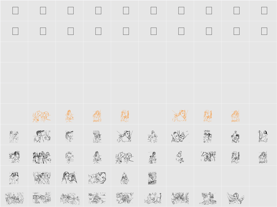 Trendy Pornography Character Map