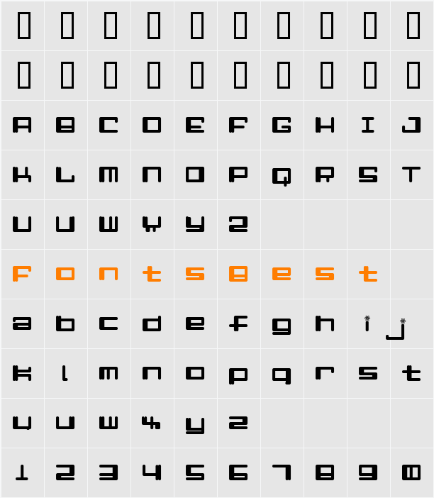 JI-Powder Character Map