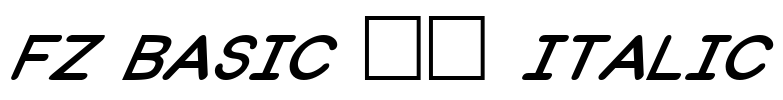 FZ BASIC 31 ITALIC Font Image