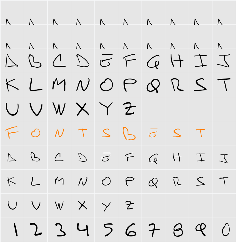 danifont Character Map