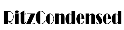 RitzCondensed Font Image