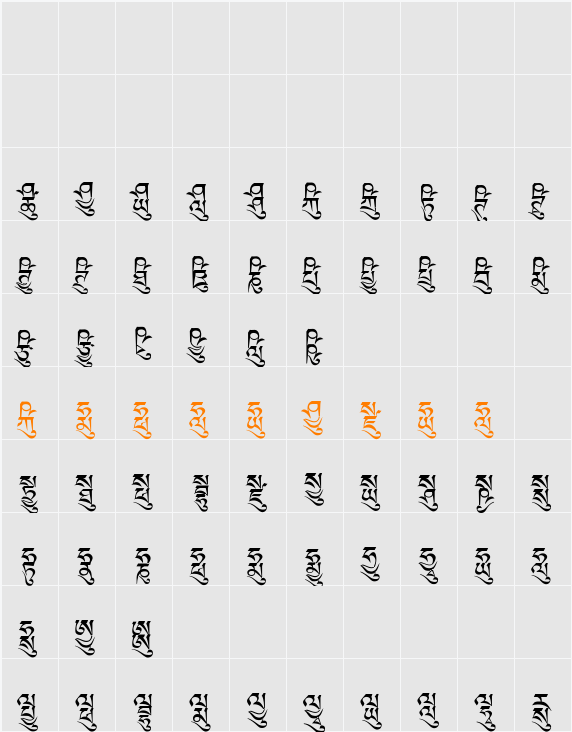 Ededris-g1 Character Map