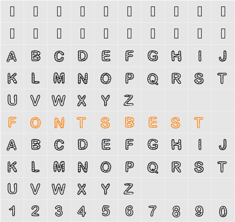 GaelleFont13 Character Map