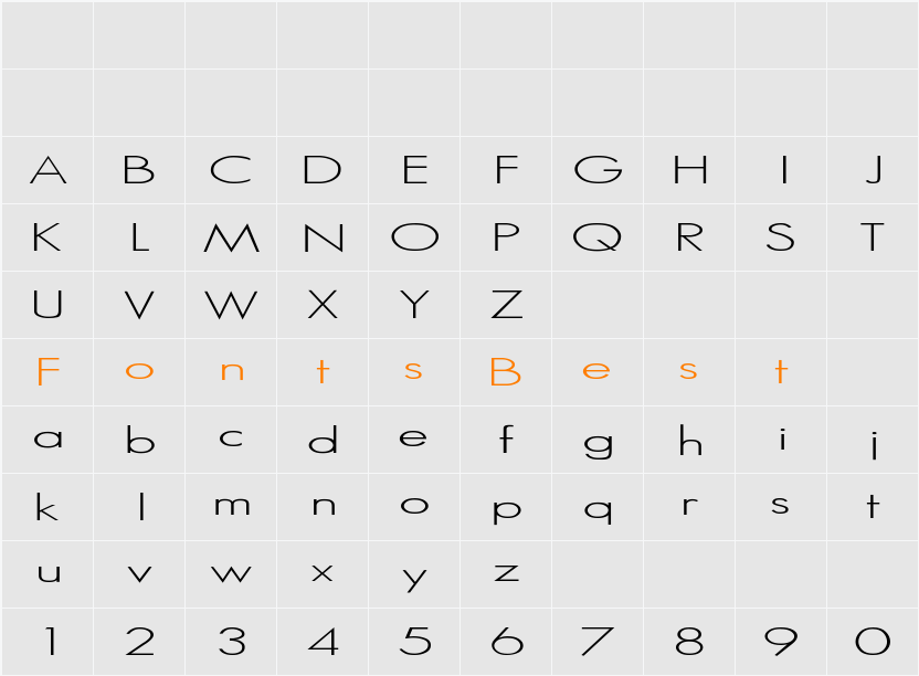 PCGoodSerif Character Map