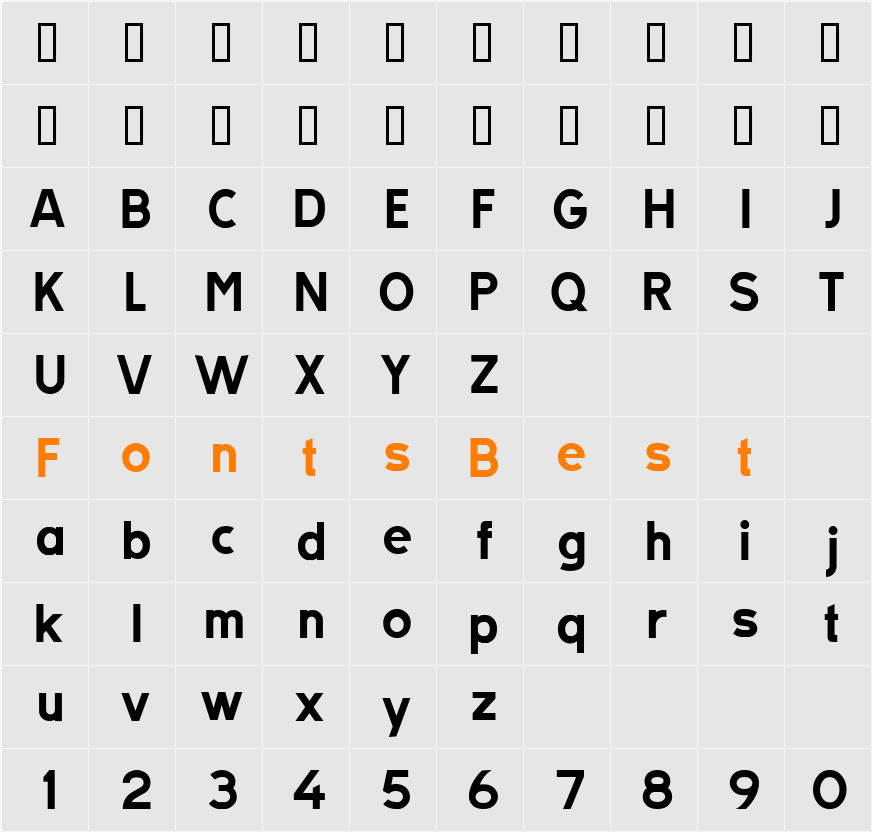 TratexVit Character Map