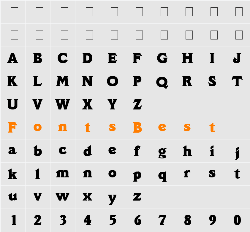 Decus SSi Character Map