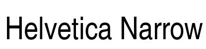 Helvetica Narrow
