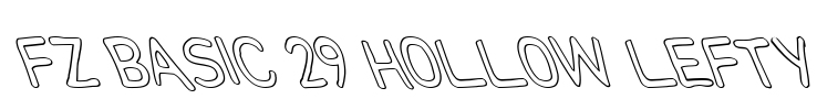 FZ BASIC 29 HOLLOW LEFTY Font Image