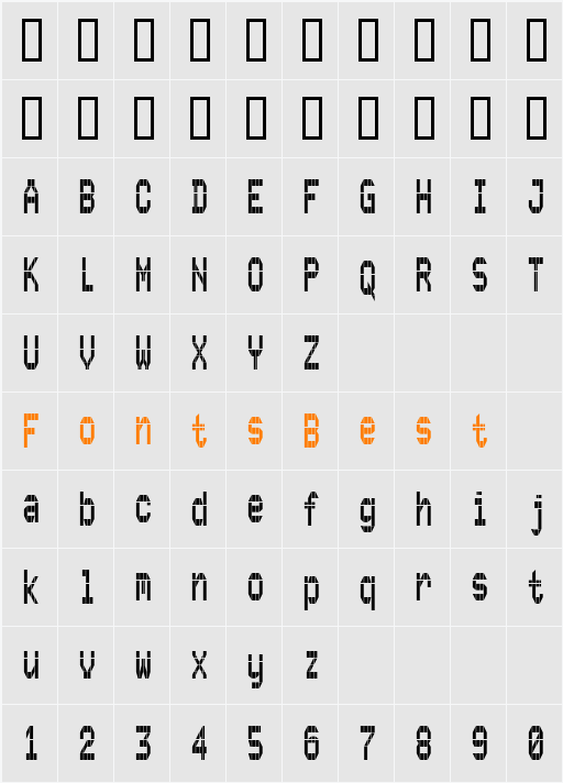 Luggagetag One Character Map