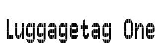 Luggagetag One Font Image