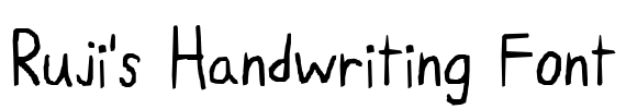 Ruji's Handwriting Font