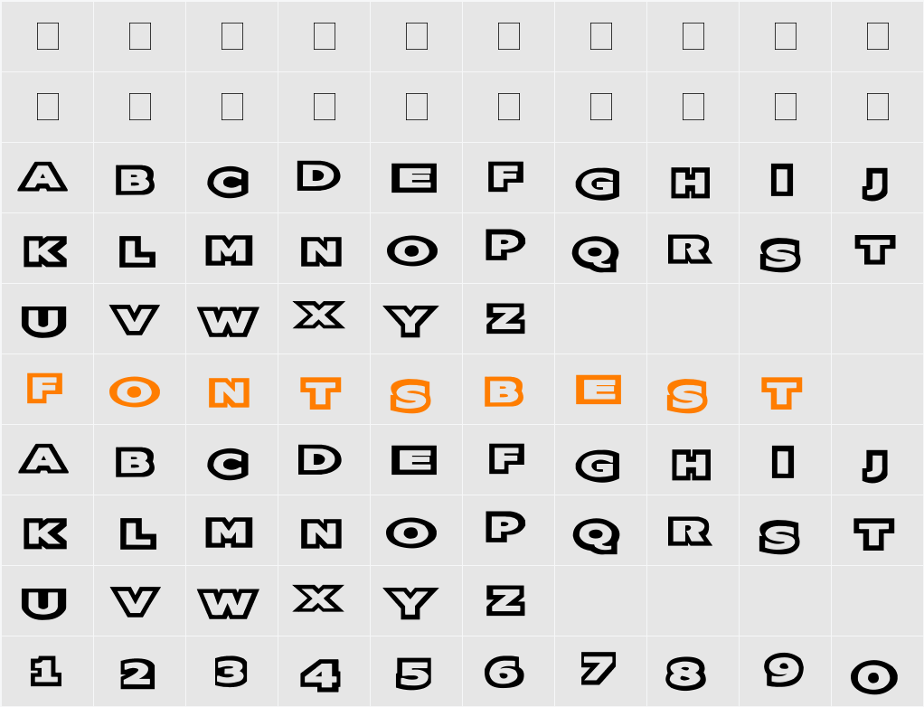 Oreos Character Map