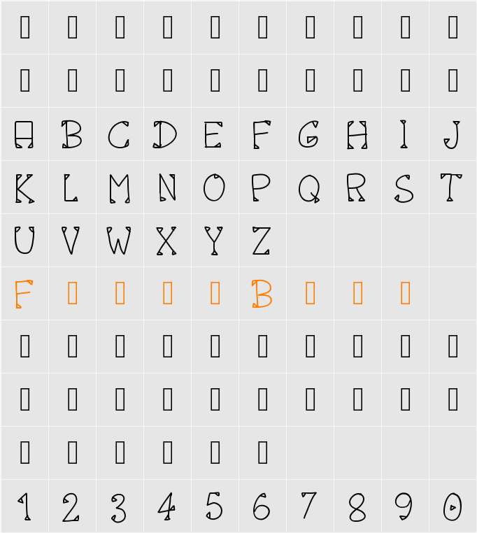 PWOctober Character Map