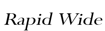 Rapid Wide Font Image
