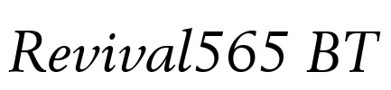 Revival565 BT Font Image