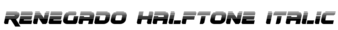 Renegado Halftone Italic Font Image