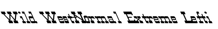 Wild West-Normal Extreme Lefti Font Image