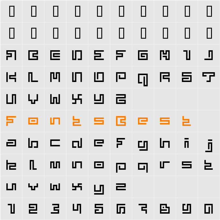 superphunky Character Map