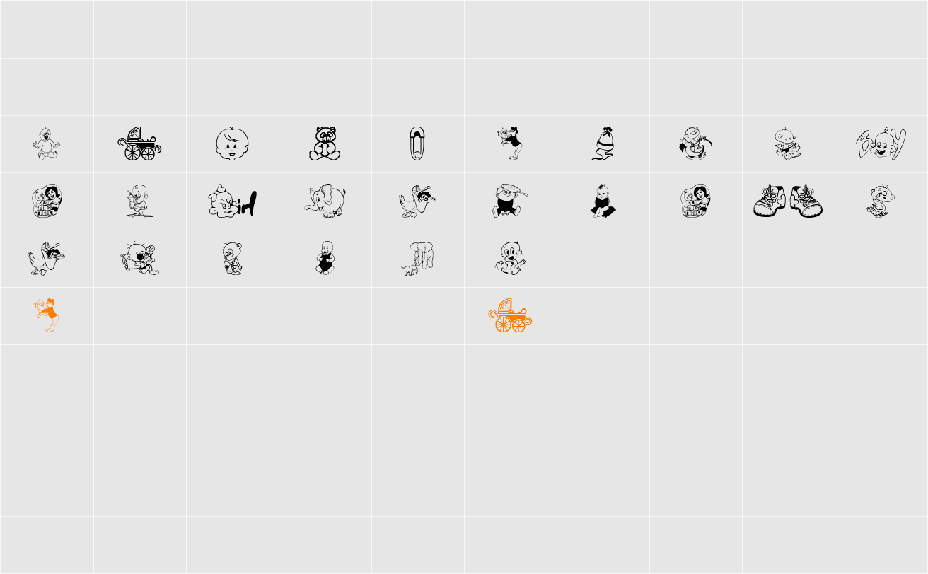 baby_csp Character Map