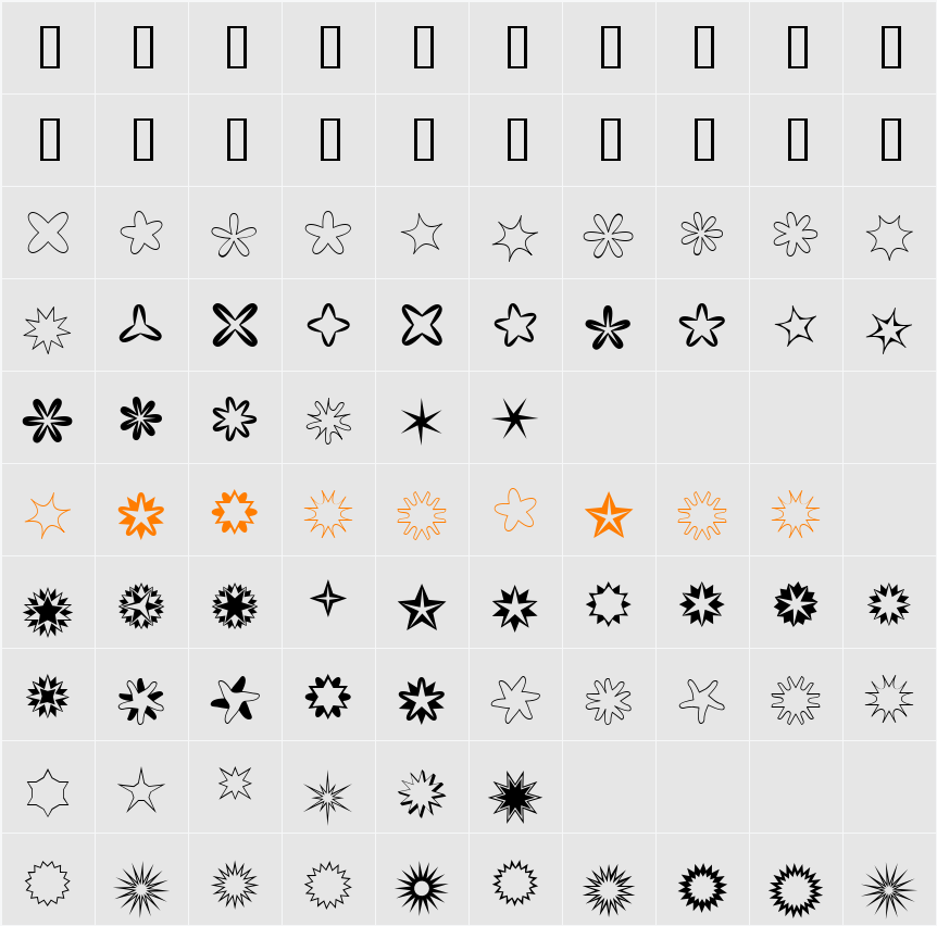 StellaStern Character Map