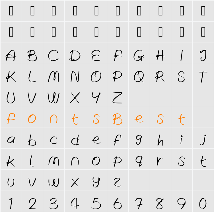 WrittenLies Character Map