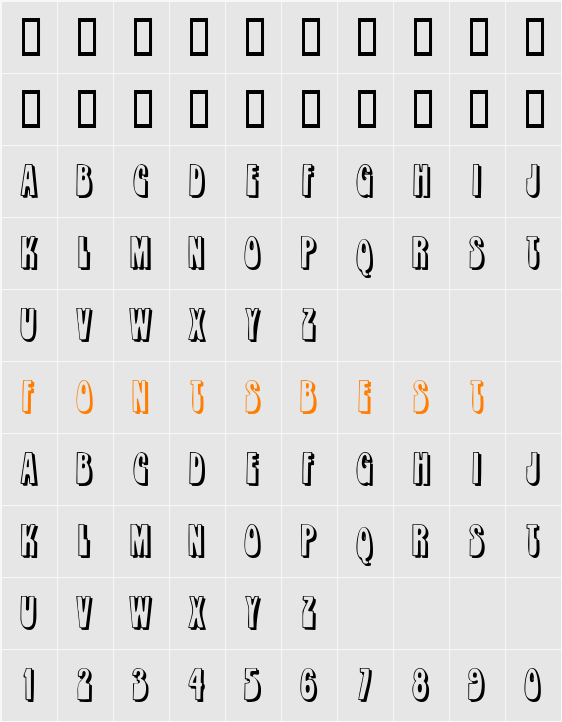 LopplerDisplay Character Map