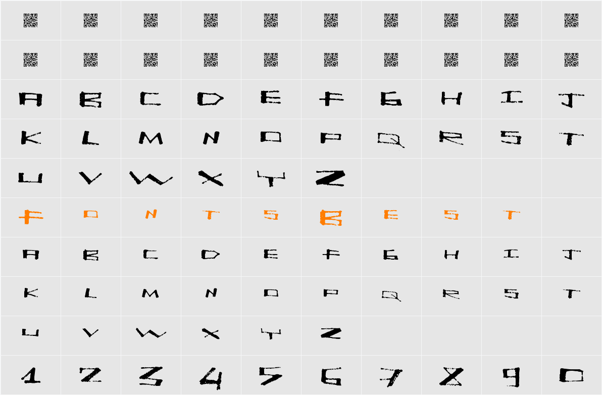 KiteHigh Character Map