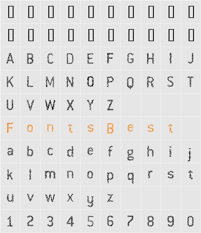Halftone Character Map