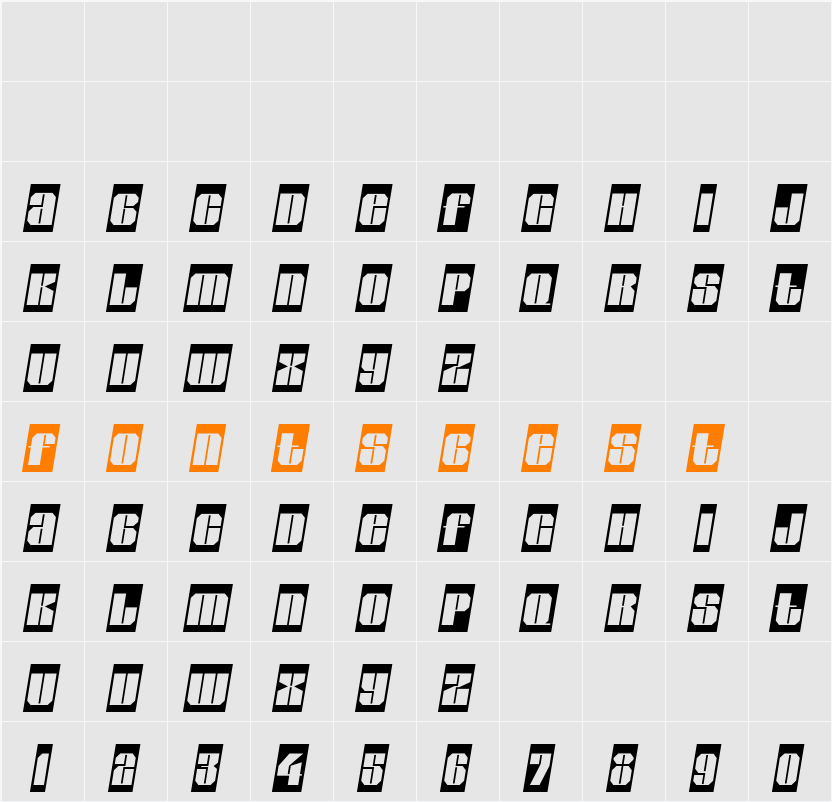 a_GladeCmSl Character Map