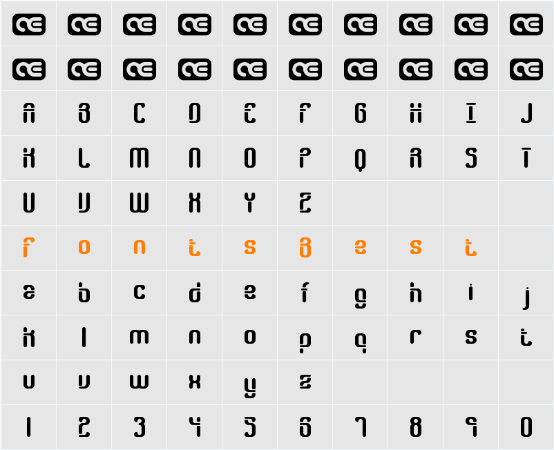 Gather Gapped BRK Character Map