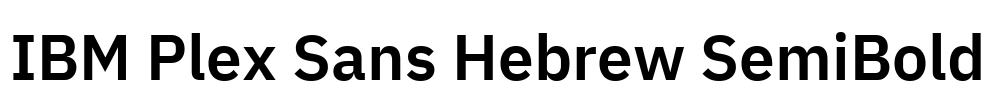 IBM Plex Sans Hebrew SemiBold Font Image