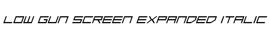 Low Gun Screen Expanded Italic