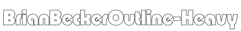 BrianBeckerOutline-Heavy Font Image