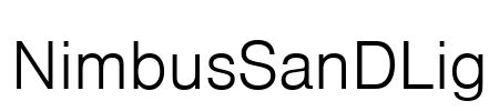 NimbusSanDLig Font Image