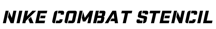 Nike Combat Stencil Font Image