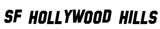 SF Hollywood Hills Font Image