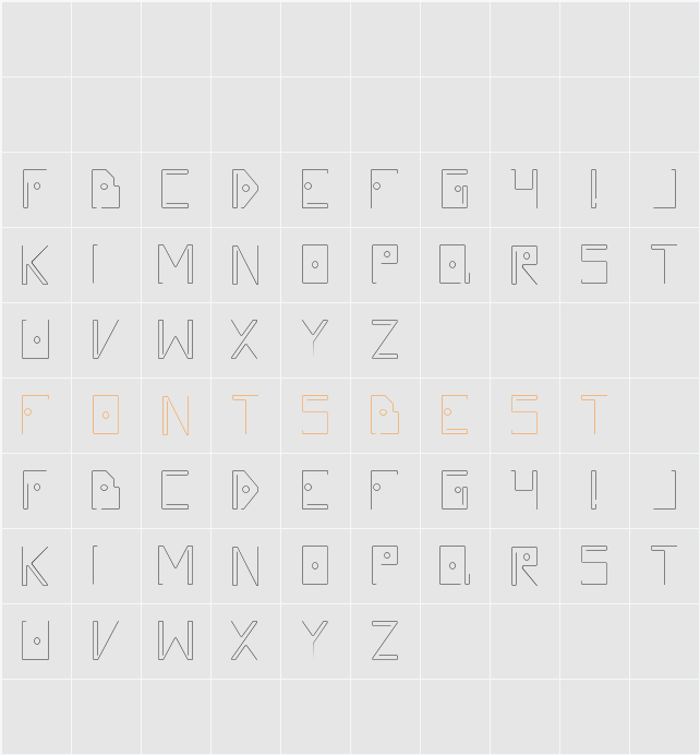 Silvent Character Map