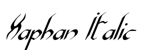 Xaphan Italic Font Image