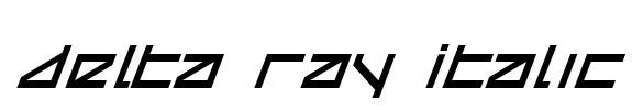 Delta Ray Italic Font Image
