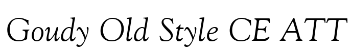 Goudy Old Style CE ATT Font Image