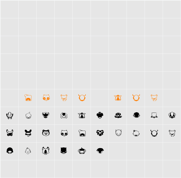 Pictoserie 6 Character Map
