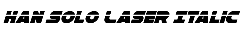 Han Solo Laser Italic Font Image