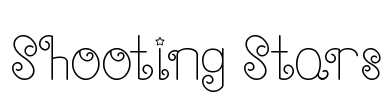 Shooting Stars Font Image