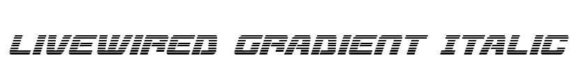 Livewired Gradient Italic Font Image