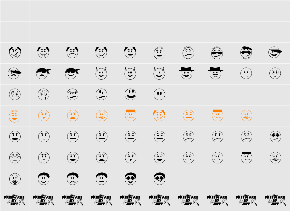 ExpressionismJL Character Map