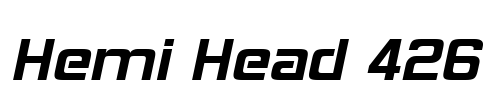 Hemi Head 426 Font Image