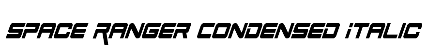 Space Ranger Condensed Italic Font Image